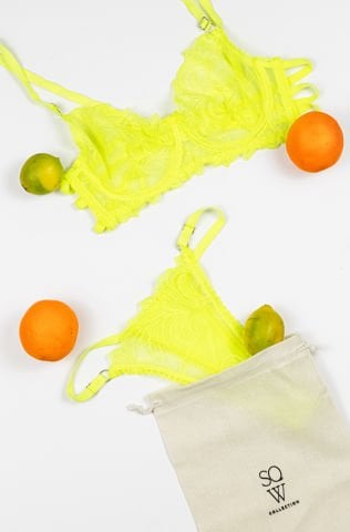 Peony Sarı İç Çamaşırı Takım