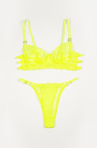 Peony Sarı İç Çamaşırı Takım