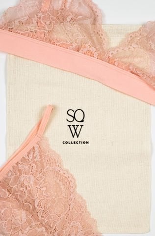 Dolly Somon Rengi Dantelli İç Çamaşırı Takım