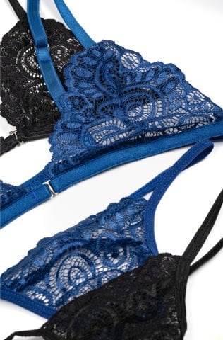 Dori Dantelli Siyah İç Çamaşırı Takım