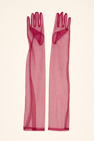 Scarlet Dantelli Kırmızı Jartiyer Takım ( Eldiven Hediyeli )