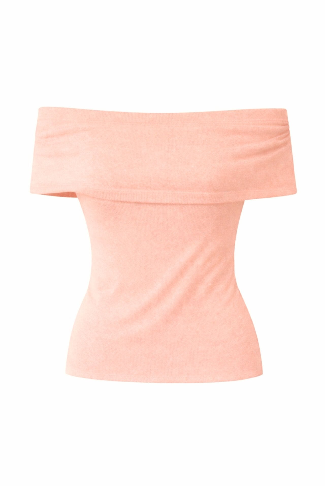 Düşük Yaka Kolsuz Yumuşak Pembe Basic Crop Kazak