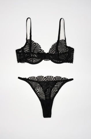 Ailsa Siyah Zebra İç Çamaşır Takımı