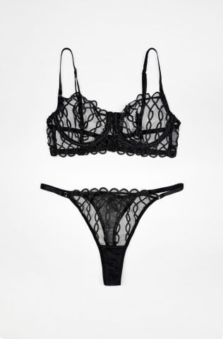 Ash Siyah İç Çamaşır Takımı