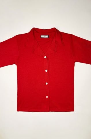 Lea Kırmızı Uzun Kollu Penye Pijama Takımı