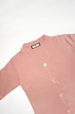 Fleur Pudra Pembe Pamuklu Pijama Takımı