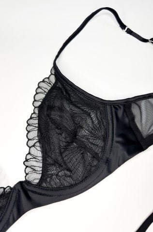 Paulina Siyah Tül İç Çamaşır Takım