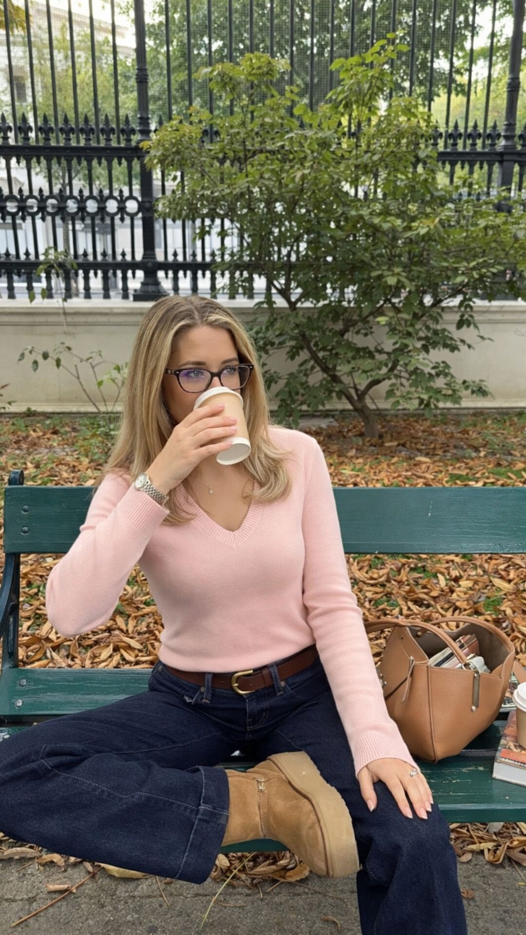 V Yaka Uzun Kollu Yumuşak Pembe Basic Kazak